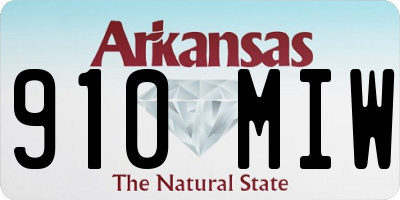 AR license plate 910MIW