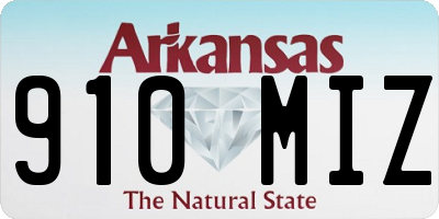 AR license plate 910MIZ