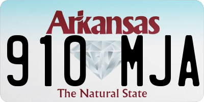 AR license plate 910MJA
