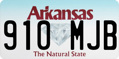 AR license plate 910MJB