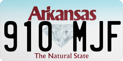AR license plate 910MJF