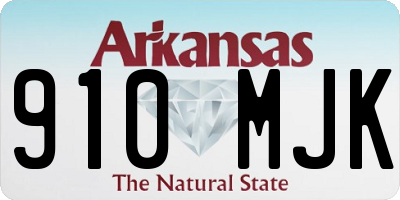 AR license plate 910MJK