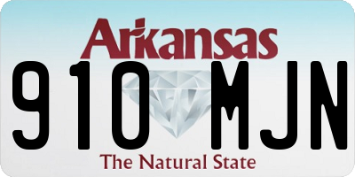 AR license plate 910MJN