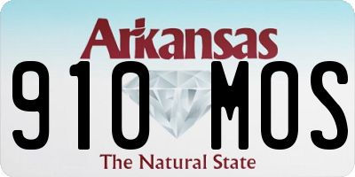 AR license plate 910MOS