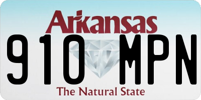 AR license plate 910MPN
