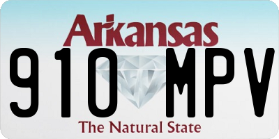 AR license plate 910MPV