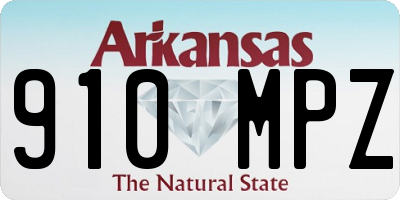 AR license plate 910MPZ