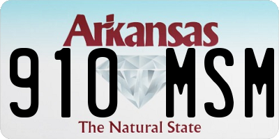 AR license plate 910MSM