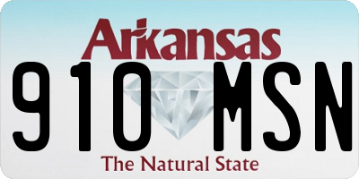 AR license plate 910MSN