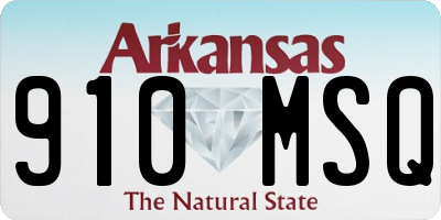 AR license plate 910MSQ