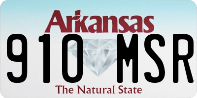AR license plate 910MSR