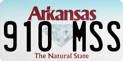AR license plate 910MSS