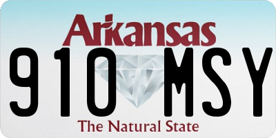 AR license plate 910MSY