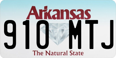 AR license plate 910MTJ