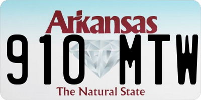 AR license plate 910MTW