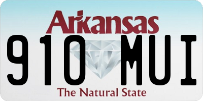 AR license plate 910MUI