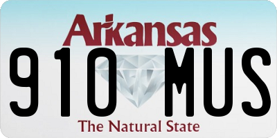 AR license plate 910MUS
