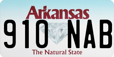 AR license plate 910NAB