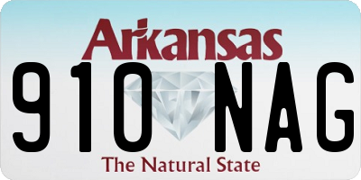 AR license plate 910NAG
