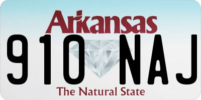 AR license plate 910NAJ
