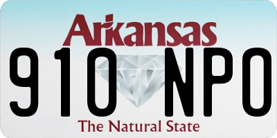 AR license plate 910NPO