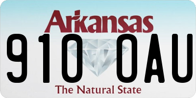 AR license plate 910OAU