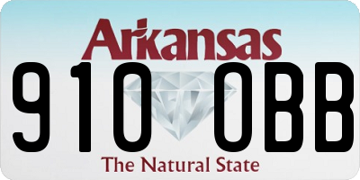 AR license plate 910OBB