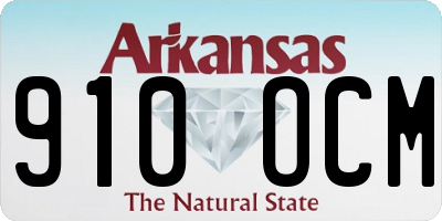 AR license plate 910OCM