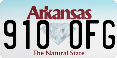 AR license plate 910OFG
