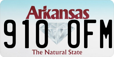 AR license plate 910OFM