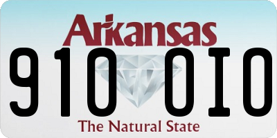 AR license plate 910OIO