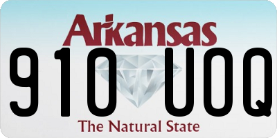 AR license plate 910UOQ