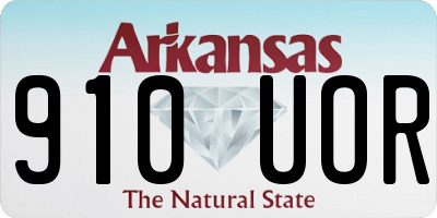 AR license plate 910UOR