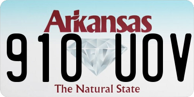 AR license plate 910UOV
