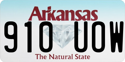 AR license plate 910UOW
