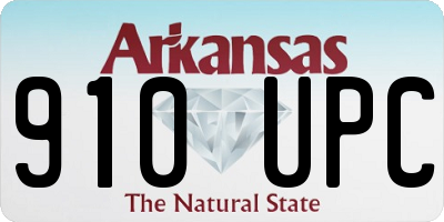 AR license plate 910UPC