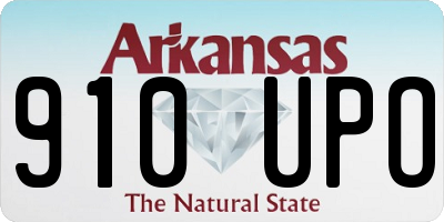AR license plate 910UPO