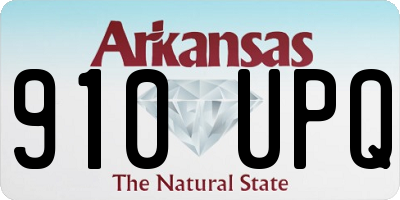 AR license plate 910UPQ