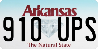 AR license plate 910UPS