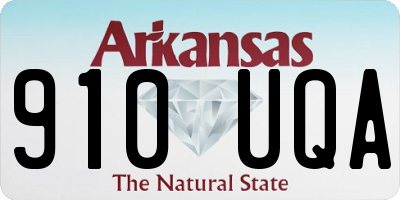 AR license plate 910UQA
