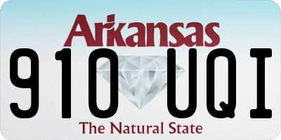AR license plate 910UQI