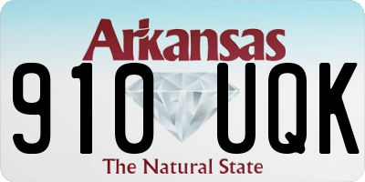 AR license plate 910UQK