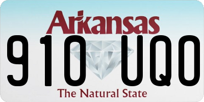 AR license plate 910UQO