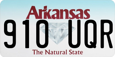 AR license plate 910UQR