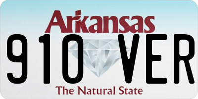 AR license plate 910VER