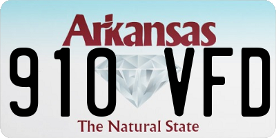 AR license plate 910VFD