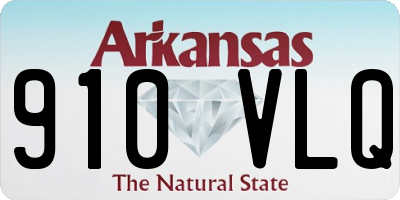 AR license plate 910VLQ