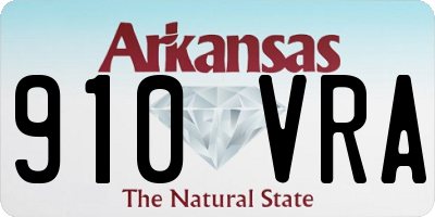 AR license plate 910VRA