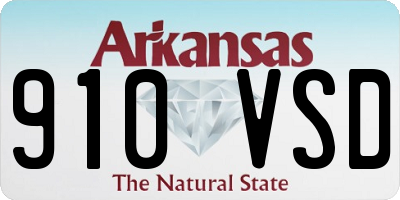 AR license plate 910VSD