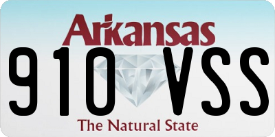 AR license plate 910VSS